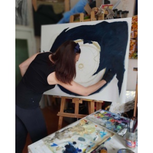 Artist NEKOL creates art work 'Liberation' as part of the 'Dragons' project