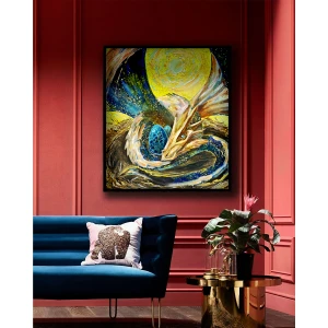 Oil painting "Dragon's Mother" from the project "Dragons" in the interior
