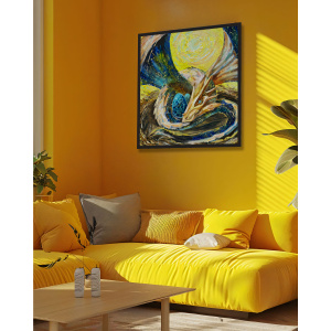 Oil painting "Dragon's Mother" from the project "Dragons" in the interior