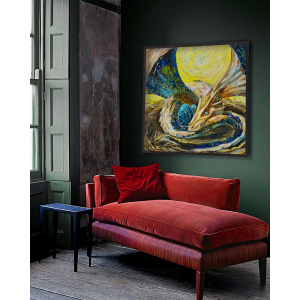 Oil painting "Dragon's Mother" from the project "Dragons" in the interior