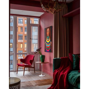 Oil Painting "Don't Come Any Closer" by NEKOL - Portrait of an Indian Woman from Women of the World Collection, 60x90cm