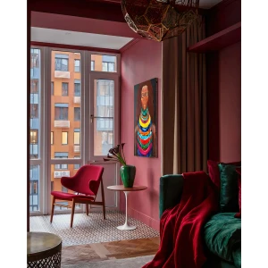 Oil Painting "Don't Come Any Closer" by NEKOL - Portrait of an Indian Woman from Women of the World Collection, 60x90cm