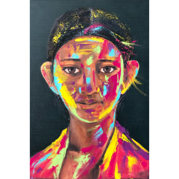 Oil Painting - Holi - Buy Original Artwork Oil Paintings Wall Art Directly from Artist Nekol