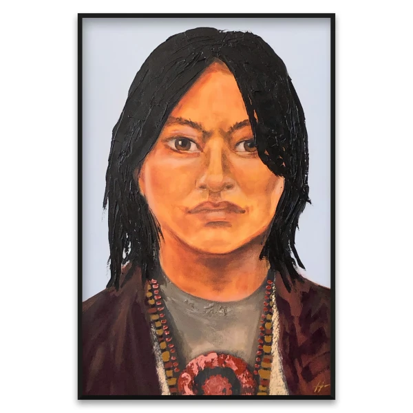 Preview Image: Portrait of a man with traditional attire, oil painting on canvas, Whisper of the Earth by Nekol.