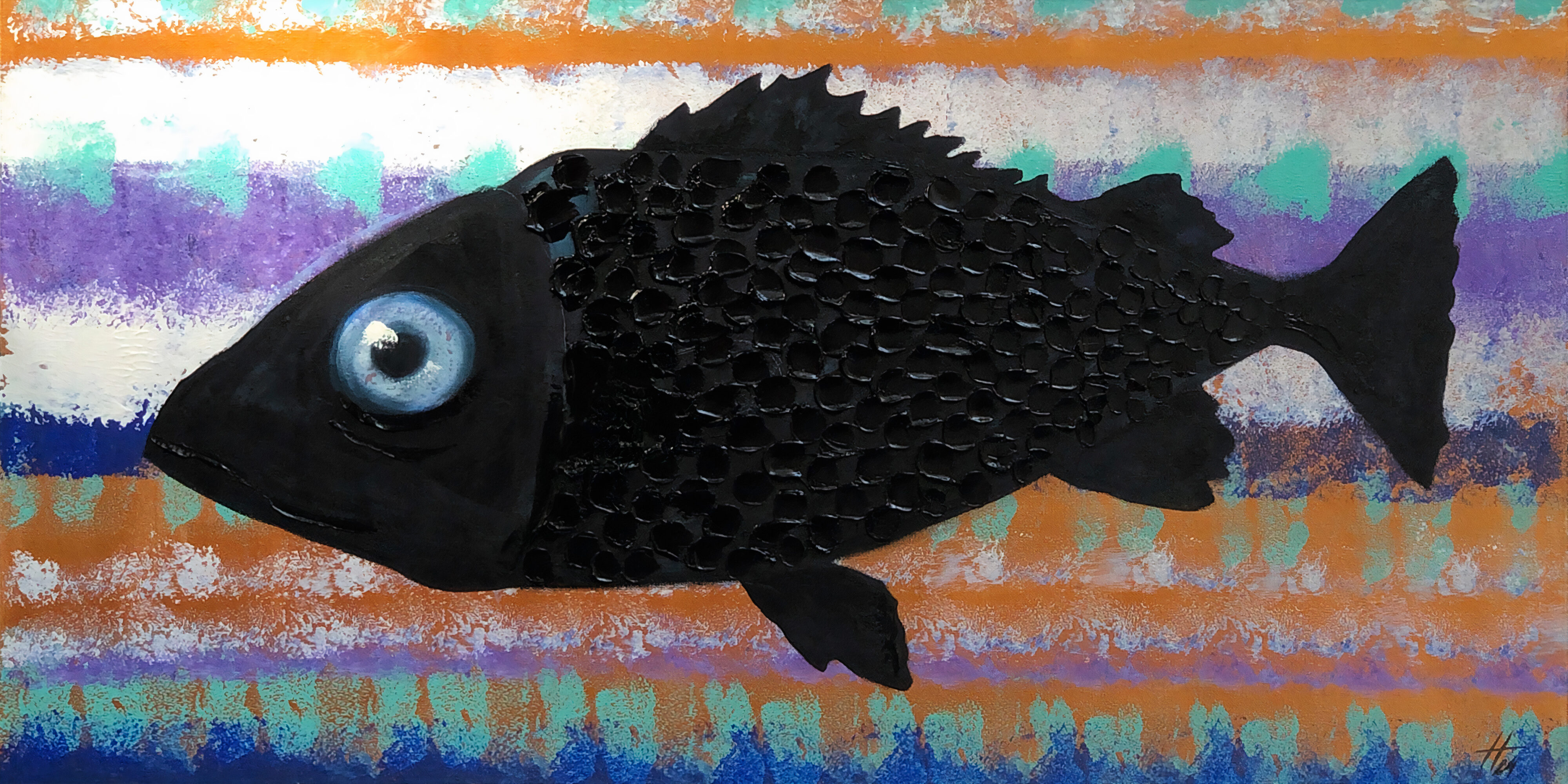 Fish #2: Original Oil Painting by Nekol