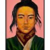 Preview Image: Oil portrait of a calm Eastern man in traditional clothing on pink background, by Nekol.